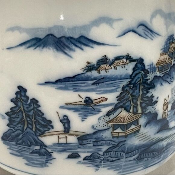 Vintage Japanese Porcelain 4.5" Teapot with Rattan Handle - Picture 14 of 15